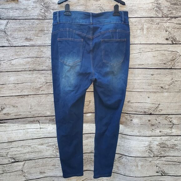 Between Us Distressed Skinny Ankle Hi Rise Jeans Size 20 NWT - Picture 6 of 14